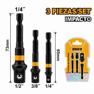 Adaptador Dados 1/4"-1/2"-3/8"   3 Piezas INGCO