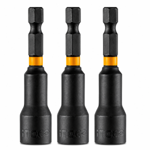 Adaptador Dado 1/4" DR Magnetico 8mm 3 Piezas  INGCO