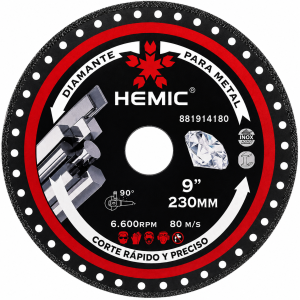 Disco Corte Metal 9" Diamantado Continuo 2.0mm x 230mm HEMIC