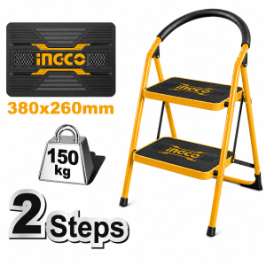 Escalera Acero Tubular 2 Peldaños 150Kg INGCO