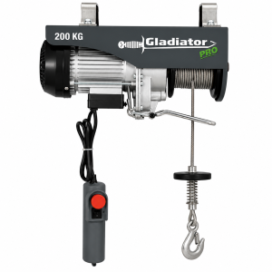 Tecle Electrico 200 Kilos 450w Alzada 6-12 Metros 220w GLADIATOR