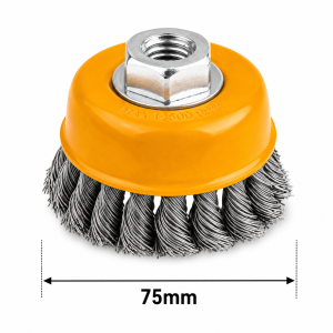 Grata Copa De Metal Trenzado M14 75mm INGCO