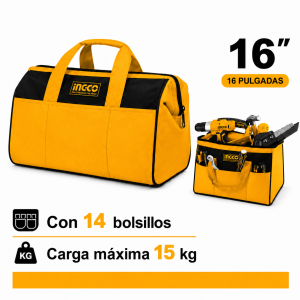 Bolso Para Herramientas 14 Bolsillos 16" INGCO