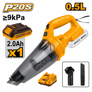 Aspiradora 20v Para Auto 0.5 Litros +1 Bateria 2.0ha + Cargador  INGCO