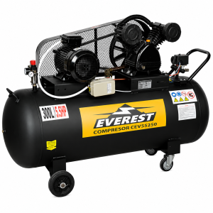 Compresor 5.5HP 300 Litros  380v Trifásico En 'V' EVEREST