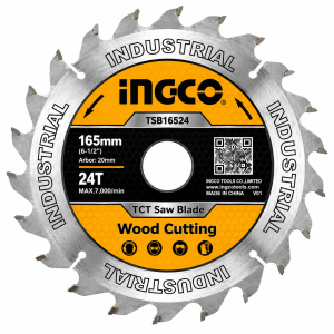 Disco Corte Madera Sierra Circular 6 1/2"x 165mm 24 Dientes INGCO