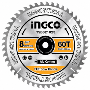 Disco Corte Madera / Aluminio 8 1/4" 210mm 60 Dientes INGCO