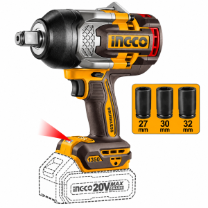 Llave Impacto 3/4" BL 1.350 Nm Industrial  20V INGCO